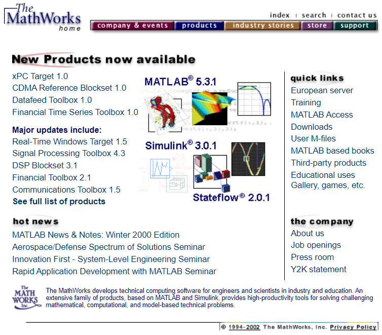 MathWorks - Wayback Machine