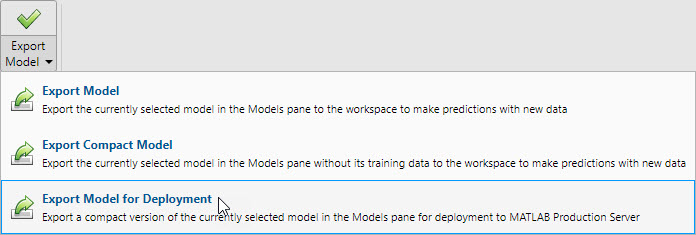 Export ML model